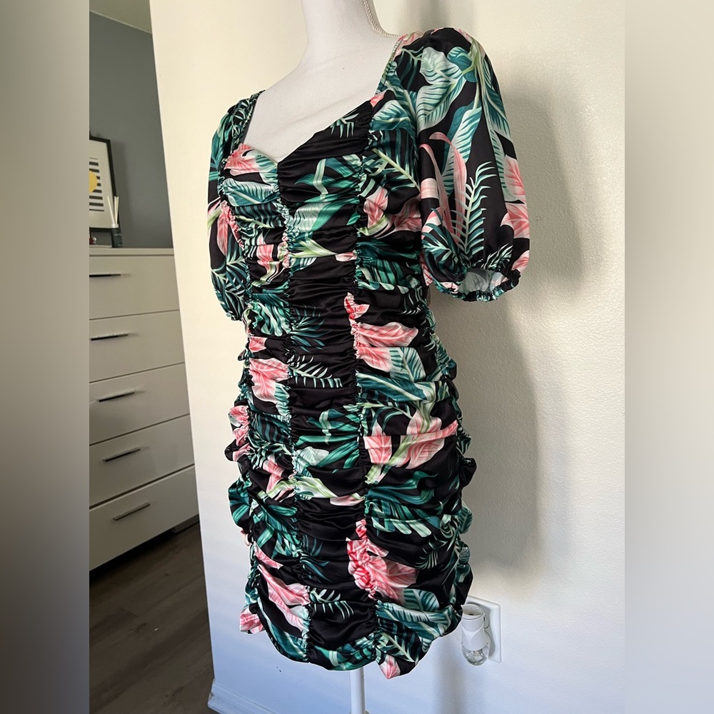 Floral Ruched Dress